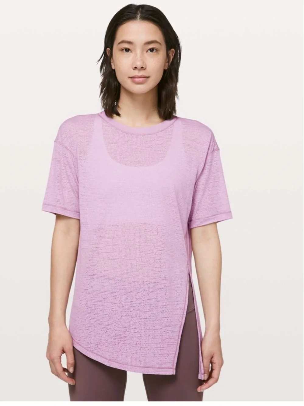 lululemon athletica Sneak Out Short Sleeve Top — Antoinette Pink